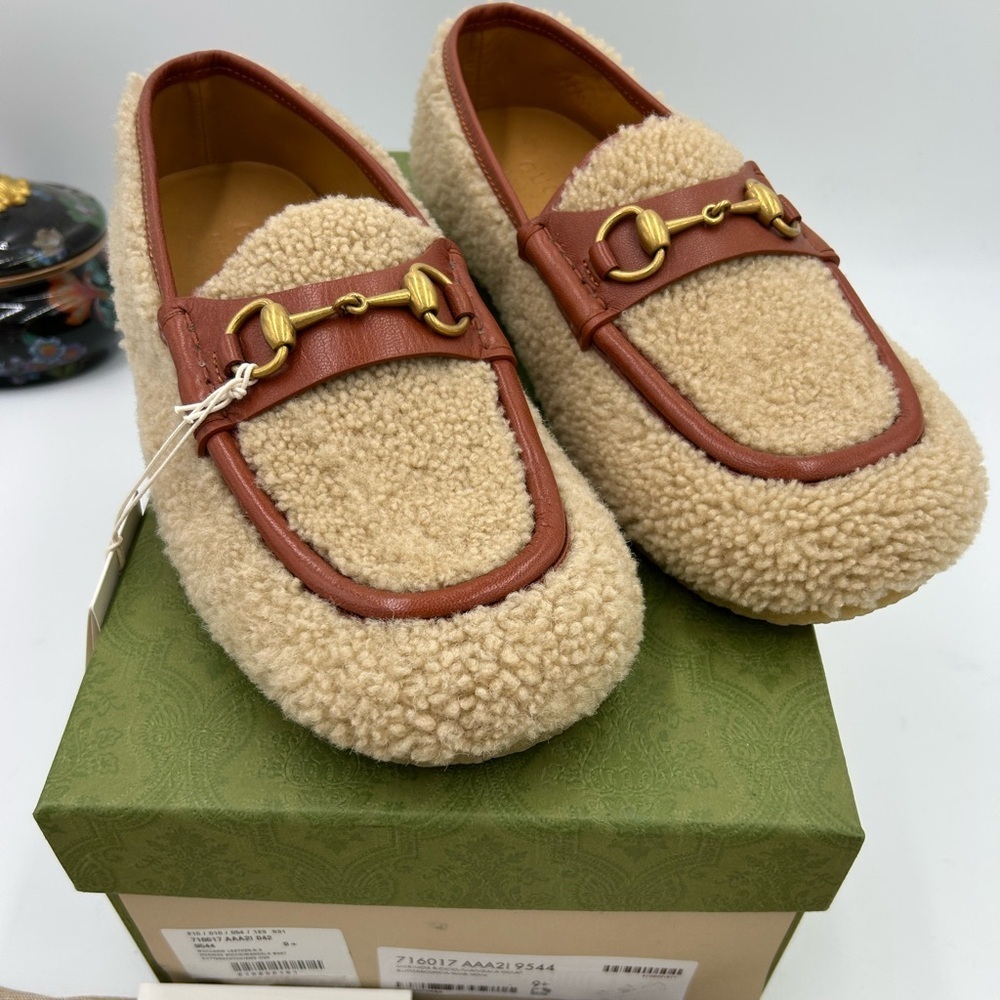 Men's Gucci, Fria horse bit wool loafers size 9.5 made in Italy